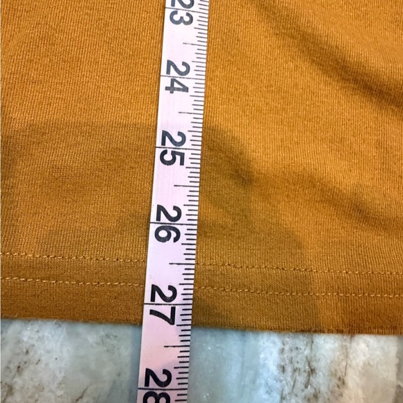 Allegra K Mustard Yellow Varsity Stripe Top XL - Picture 7 of 8